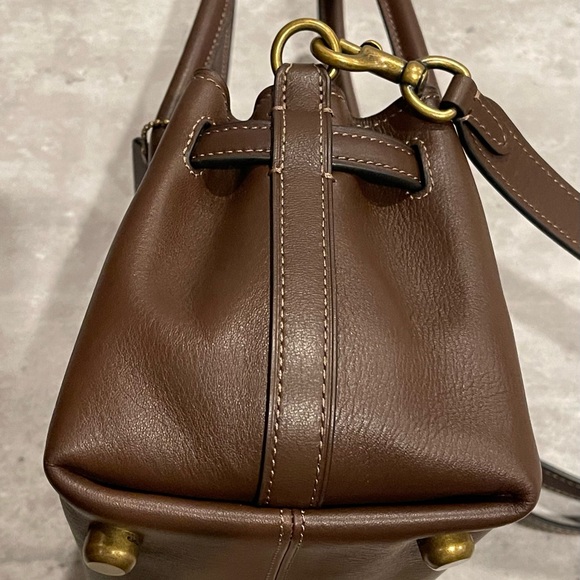 Coach Dark Brown Leather Satchel - Picture 9 of 14